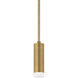 Luxe LED 2.75 inch Patina Brass/Alabaster Pendant Ceiling Light