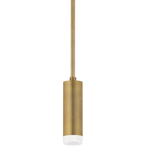 Luxe LED 2.75 inch Patina Brass/Alabaster Pendant Ceiling Light