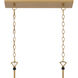 Aven 8 Light 52 inch Sand Coal Black and Legacy Brass Linear Chandelier Ceiling Light