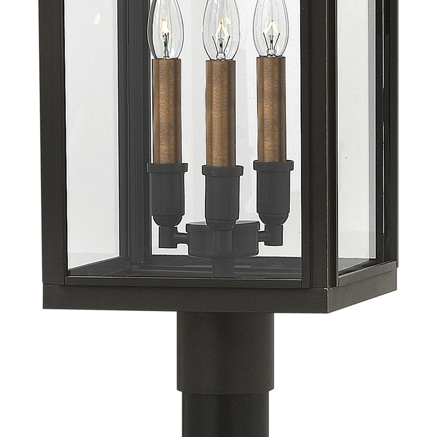 Sutcliffe LED 20 inch Oil Rubbed Bronze with Antique Copper Outdoor Post Mount Lantern