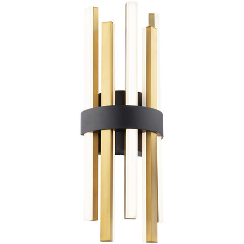 Harmonix 1 Light 7.13 inch Black Aged Brass Vanity Bath Light Wall Light