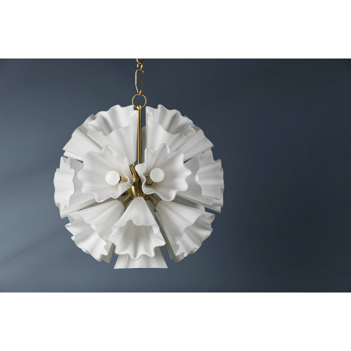 Capri 22 Light 24 inch Aged Brass Chandelier Ceiling Light