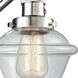 Small Oxford 30 inch 3.5 watt Satin Nickel Swing Arm Wall Light in Brushed Satin Nickel, Clear Glass, Franklin Restoration