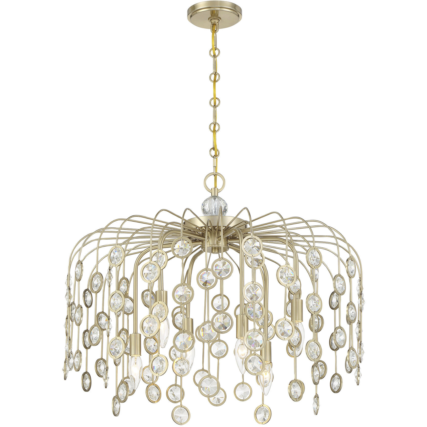 Irina 6 Light 26 inch Noble Brass Chandelier Ceiling Light