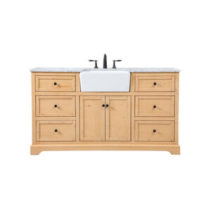 Franklin 60 X 22 X 35 inch Natural Wood Bathroom Vanity Cabinet