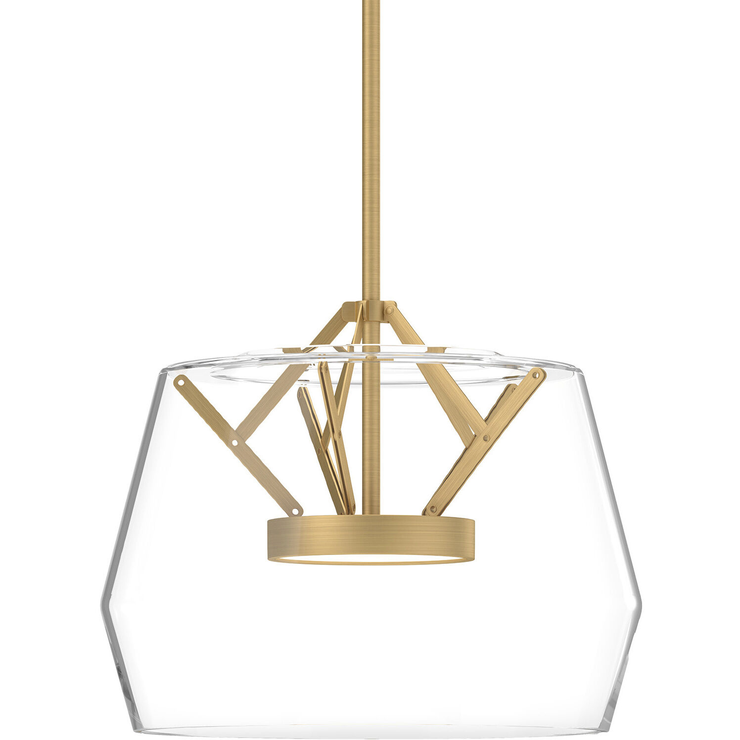 Deco Pendant Ceiling Light in Brushed Gold