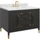 Verona 48 X 34 inch Black and Natural and White and Champagne Bath Vanity Sink
