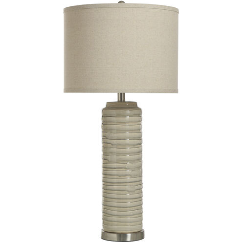 Signature 31 inch 150 watt Beige and Off White Table Lamp Portable Light