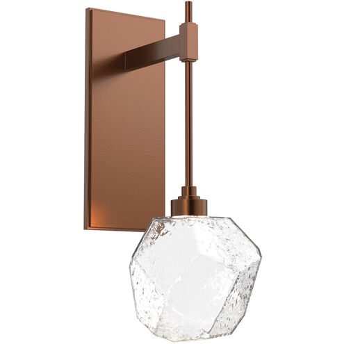 Gem LED 6.3 inch Burnished Bronze Indoor Sconce Wall Light in 3000K LED, Clear, Tempo