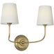 Thomas O'Brien Vendome Cordless Double Sconce Wall Light