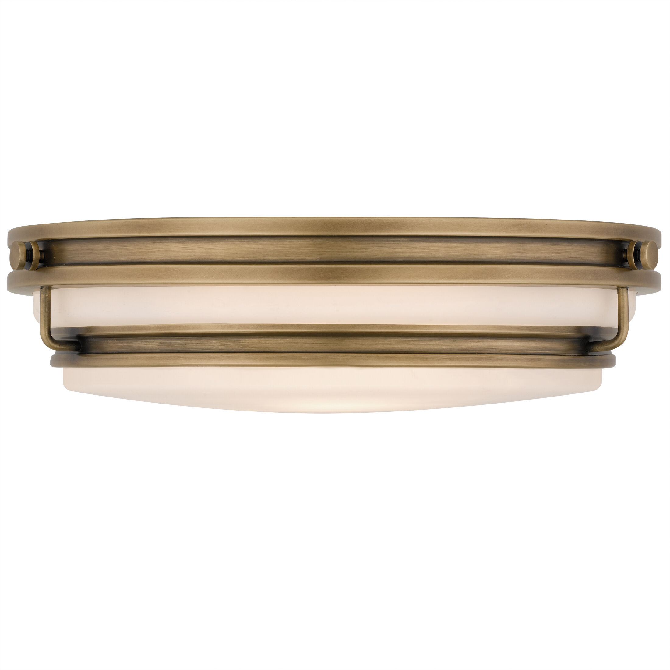 Grafton 3 Light 16 inch Weathered Brass Flush Mount Ceiling Light, Medium