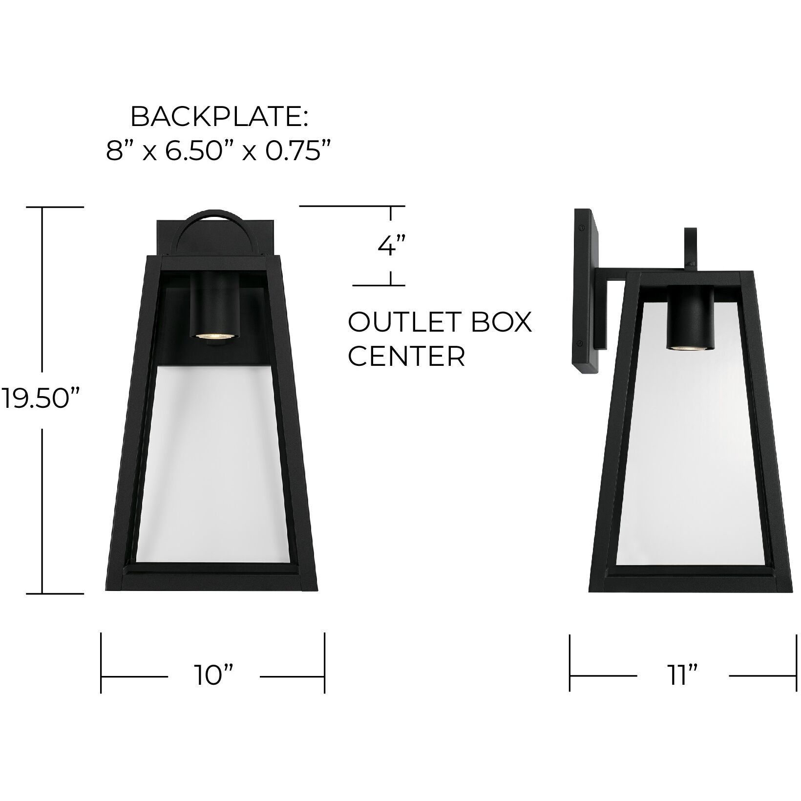 Leighton LED 20 inch Black Outdoor Wall Lantern