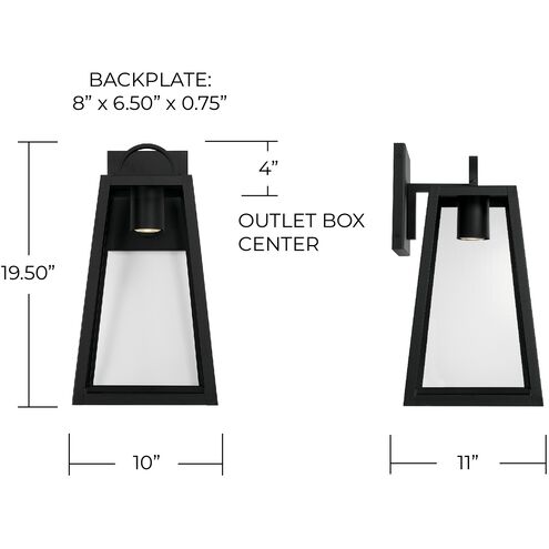 Leighton LED 20 inch Black Outdoor Wall Lantern