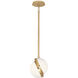 Michael Berman Brut 1 Light 7 inch Modern Brass Pendant Ceiling Light