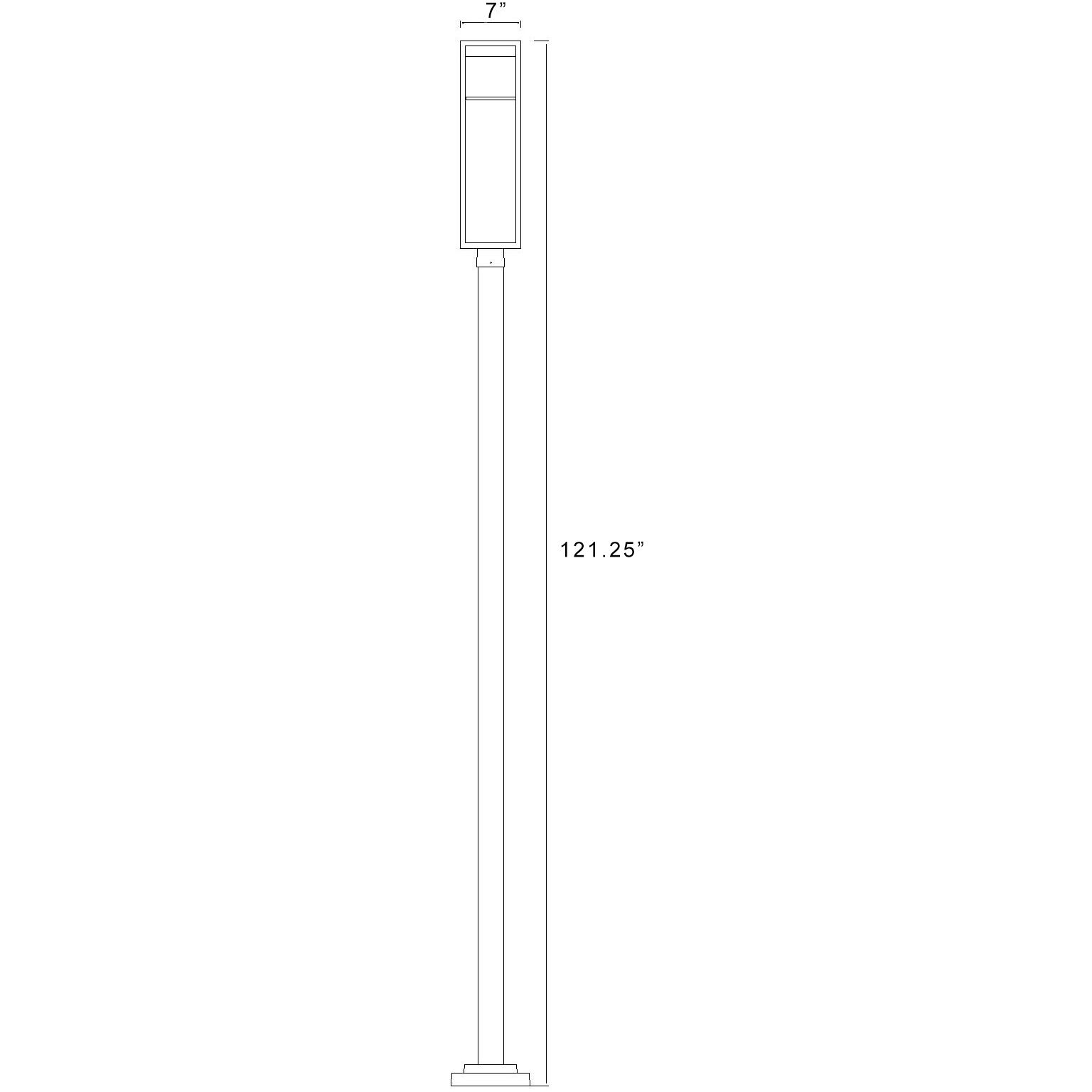 Barwick LED 119.75 inch Black Outdoor Post Mounted Fixture
