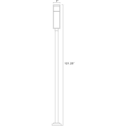 Barwick LED 119.75 inch Black Outdoor Post Mounted Fixture