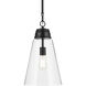 Marsailli 1 Light Black Pendant Ceiling Light, Medium