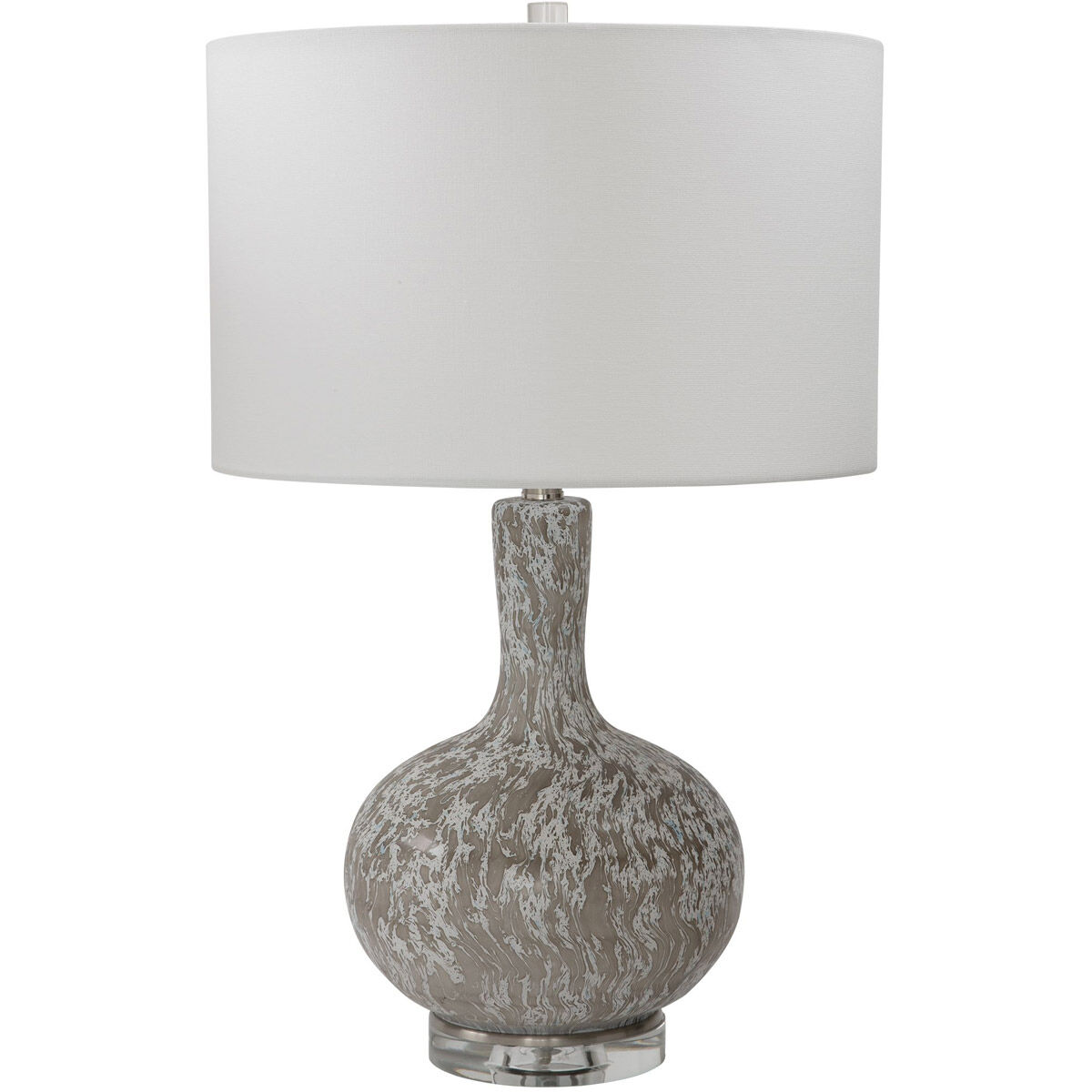 Turbulence 26 inch 150.00 watt Distressed White with Black and Gray Flecks Table Lamp Portable Light