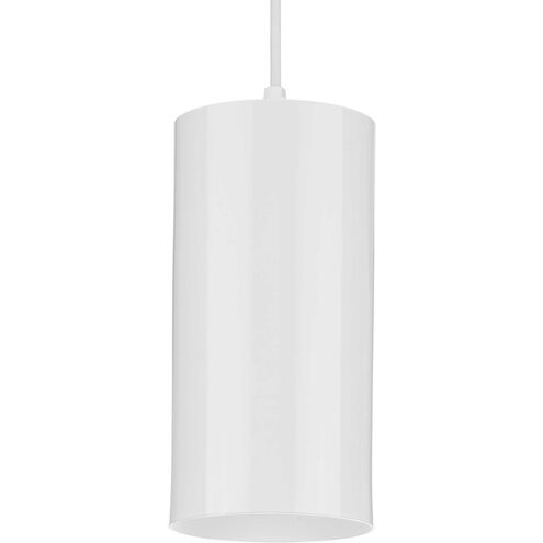 CYL RNDS 1 Light 6 inch White Outdoor Pendant