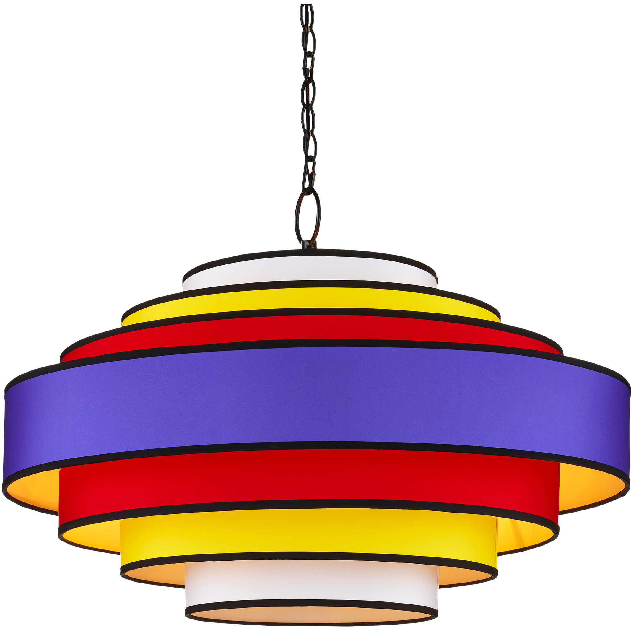 Maura 6 Light 30 inch Multi-Color/Satin Black Chandelier Ceiling Light