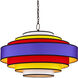 Maura 6 Light 30 inch Multi-Color/Satin Black Chandelier Ceiling Light
