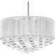 Water Drop 9 Light 22 inch Chrome Drum Shade Chandelier Ceiling Light