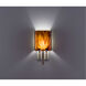 Dessy One / 8 1 Light 14 inch Stainless Steel ADA Wall Sconce Wall Light in Amber, Root Beer, Double Glass