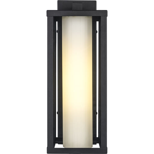 Adler 1 Light 16 inch Black Outdoor Wall Light