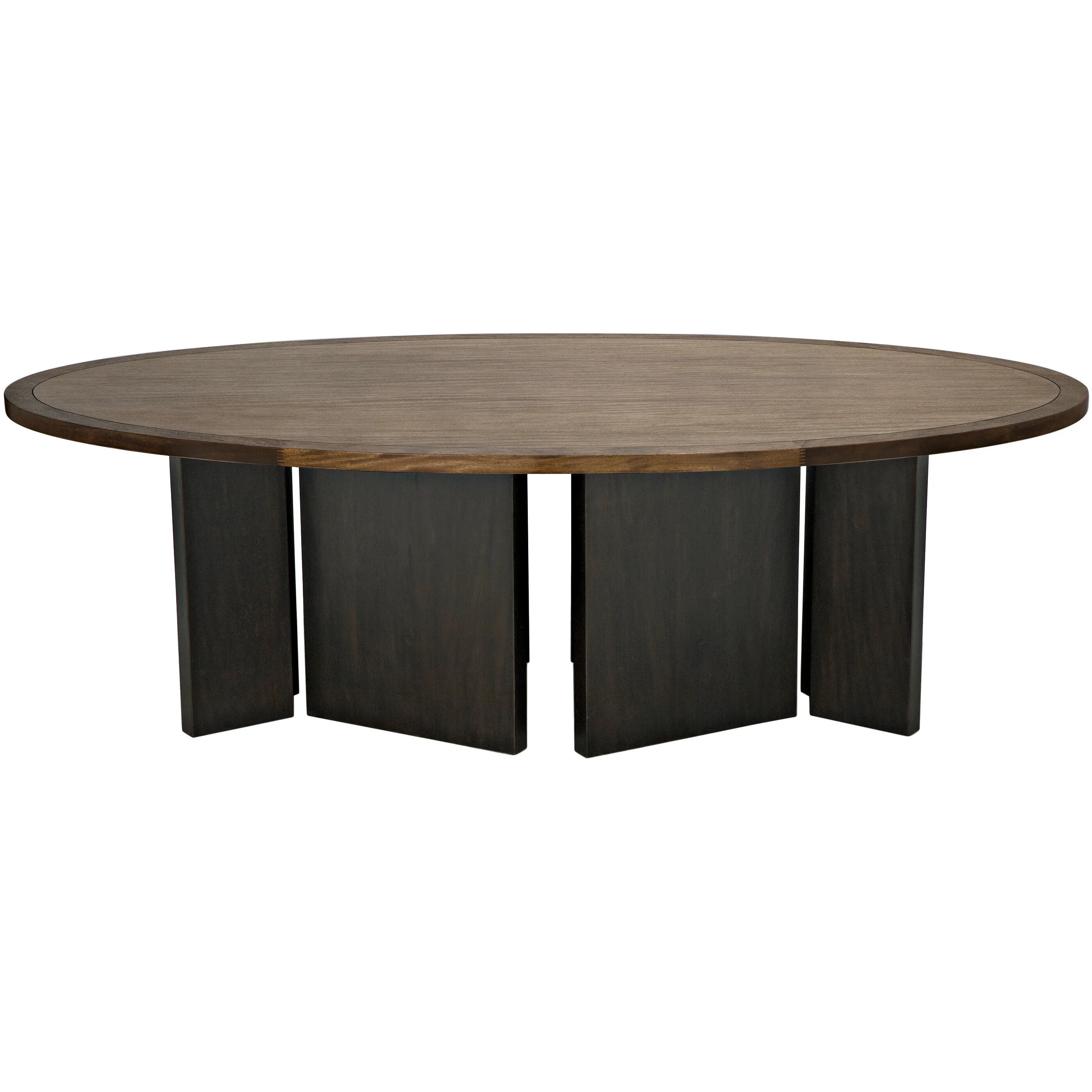 Savage 96 X 50 inch Dark Walnut & Ebony Dining Table
