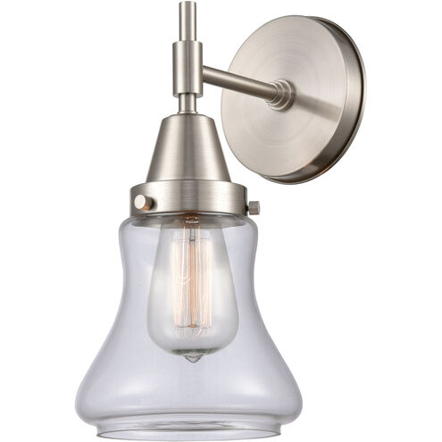 Caden 1 Light 6 inch Satin Nickel Sconce Wall Light in Clear Glass