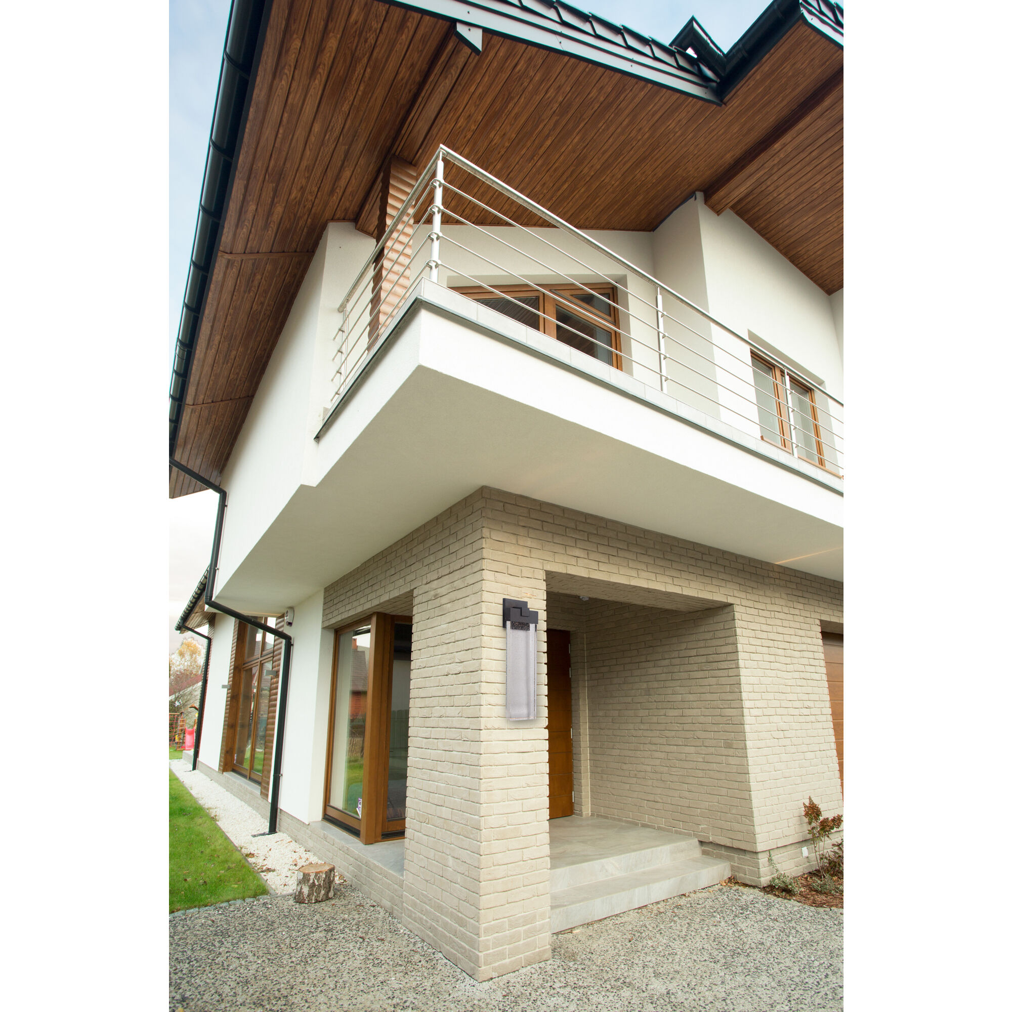 Aria LED 15 inch Textured Black Outdoor Wall Mount in Textured Matte Black, Small