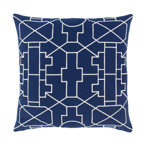 Kingdom 18 X 18 inch Navy Pillow Cover, Square