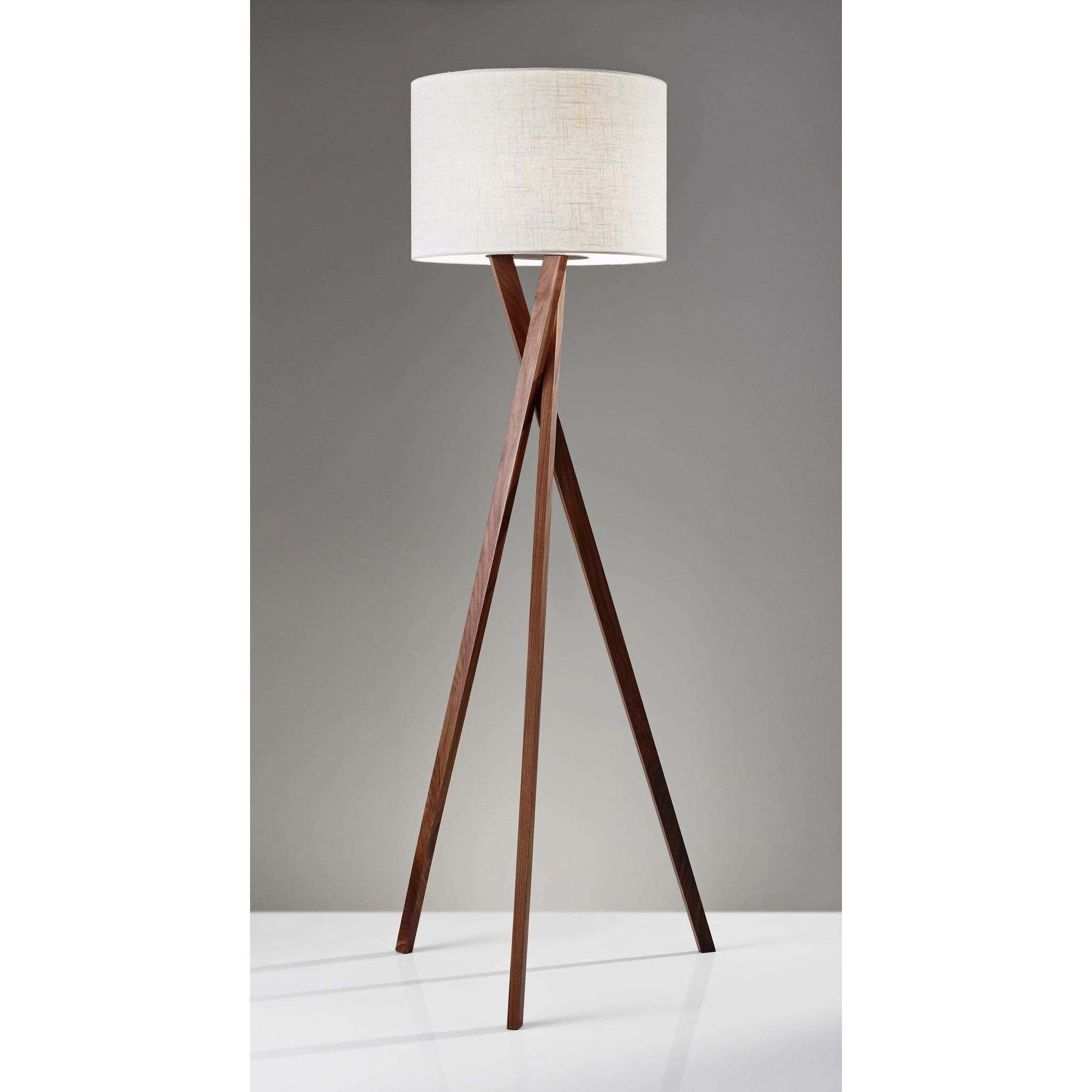 Brooklyn 63 inch 150.00 watt Walnut Floor Lamp Portable Light 