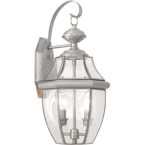 Monterey 2 Light 20 inch Brushed Nickel Outdoor Wall Lantern
