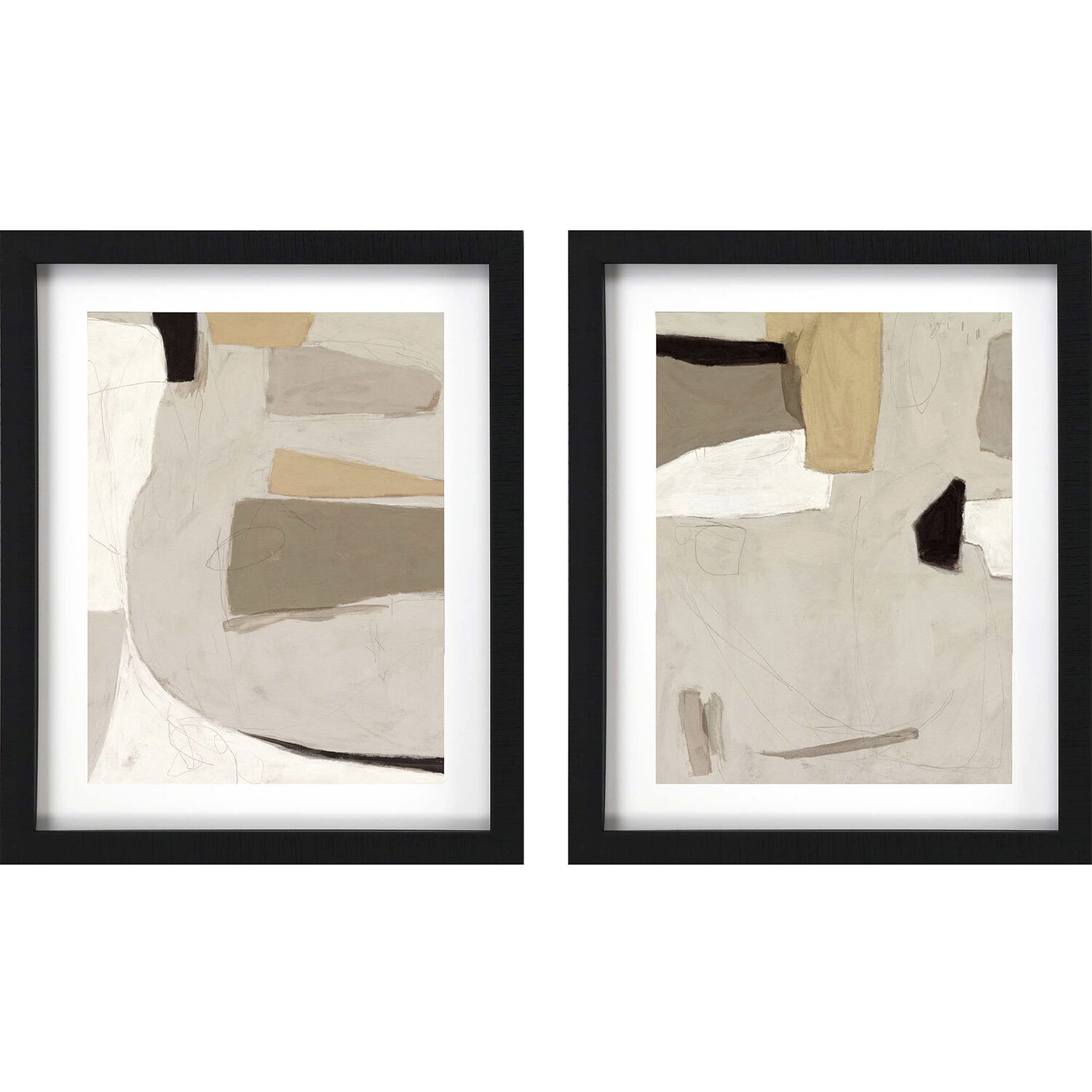 Yukon Beige and Black and Brown and Sepia Framed Art