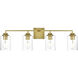 Ronnie 4 Light 32 inch Brass Bath Sconce Wall Light