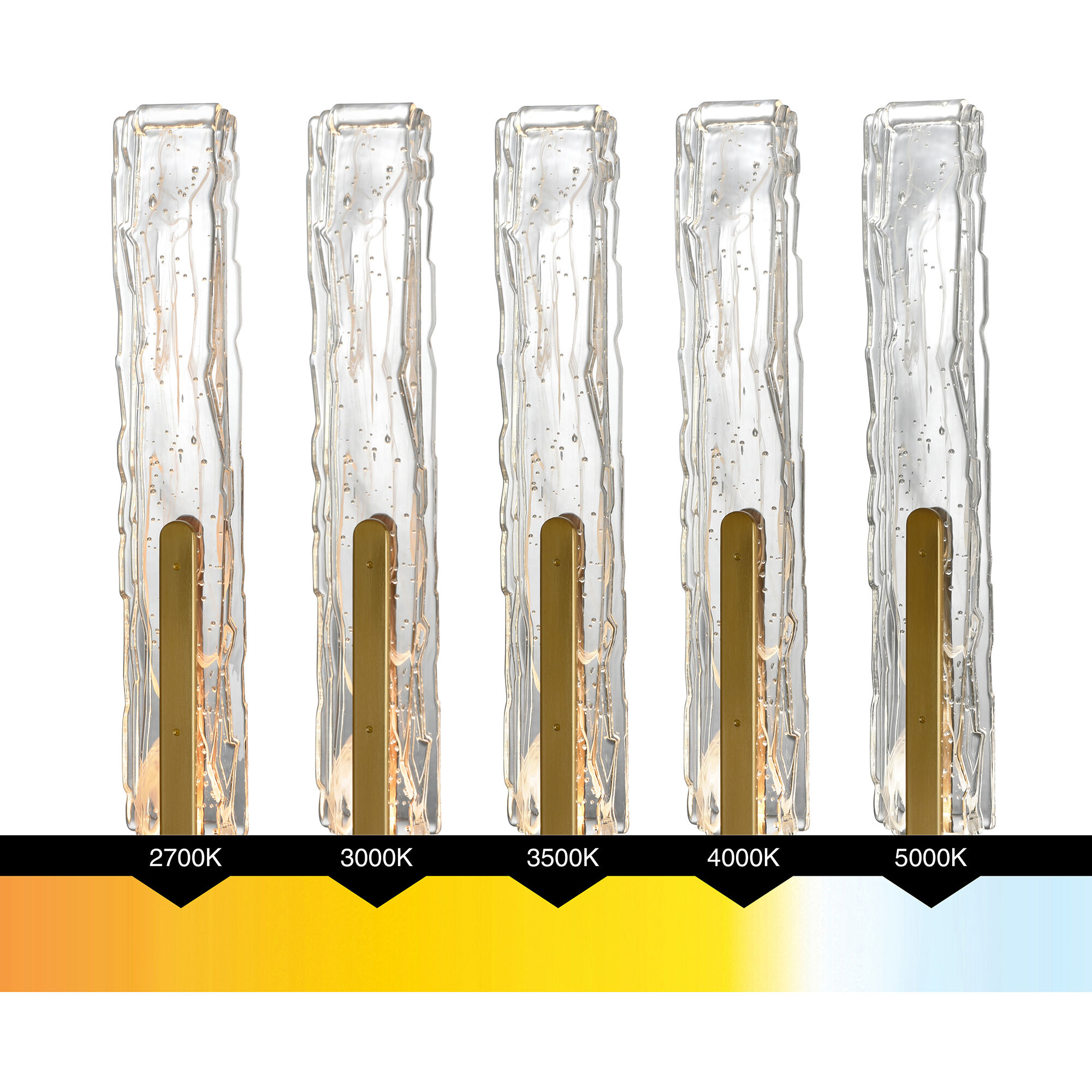 Curva LED 4.7 inch Brass Vanity Light Wall Light