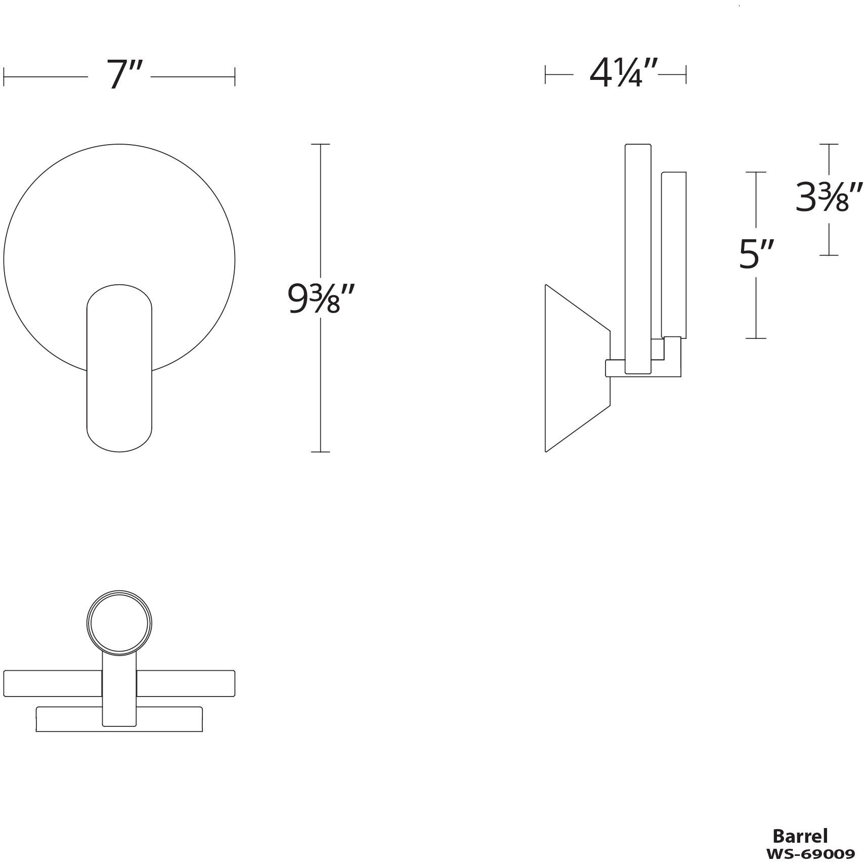 Oracle Wall Sconce Wall Light in Antique Nickel