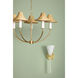 Twila 5 Light 30.25 inch Vintage Gold Leaf Chandelier Ceiling Light