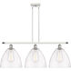 Ballston Ballston Dome LED 38.5 inch White and Polished Chrome Island Light Ceiling Light in Clear Glass
