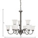 Riva 9 Light 32 inch Painted Bronze Chandelier Ceiling Light