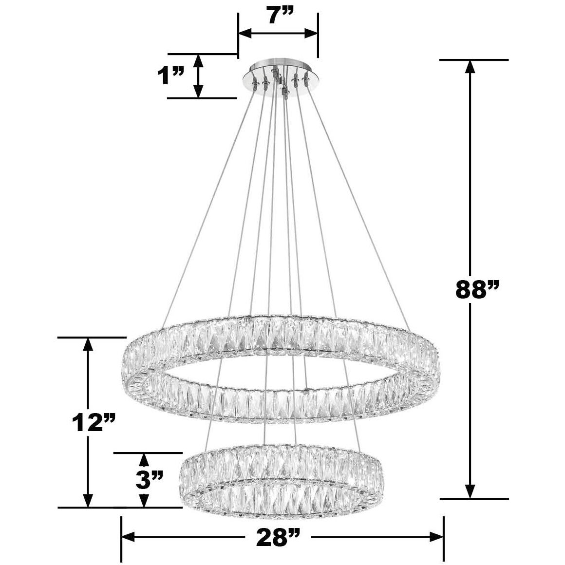 Dickinson 1 Light 28 inch Chrome Pendant Ceiling Light