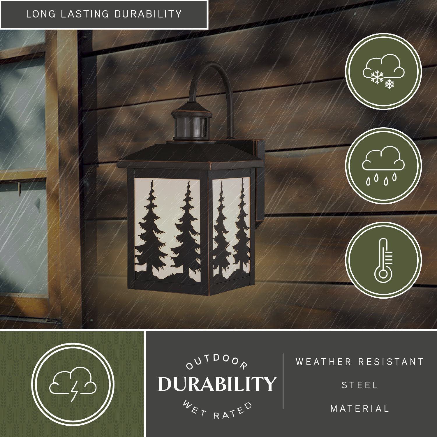 Yosemite Burnished Bronze Outdoor Motion Sensor
