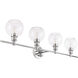 Collier 4 Light 38 inch Chrome Wall sconce Wall Light