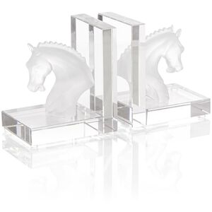 Equine 5.75 X 4 inch Frosted Bookends, Set of 2