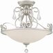 Ashton 3 Light 16.5 inch Olde Silver Semi Flush Ceiling Light in Clear Hand Cut