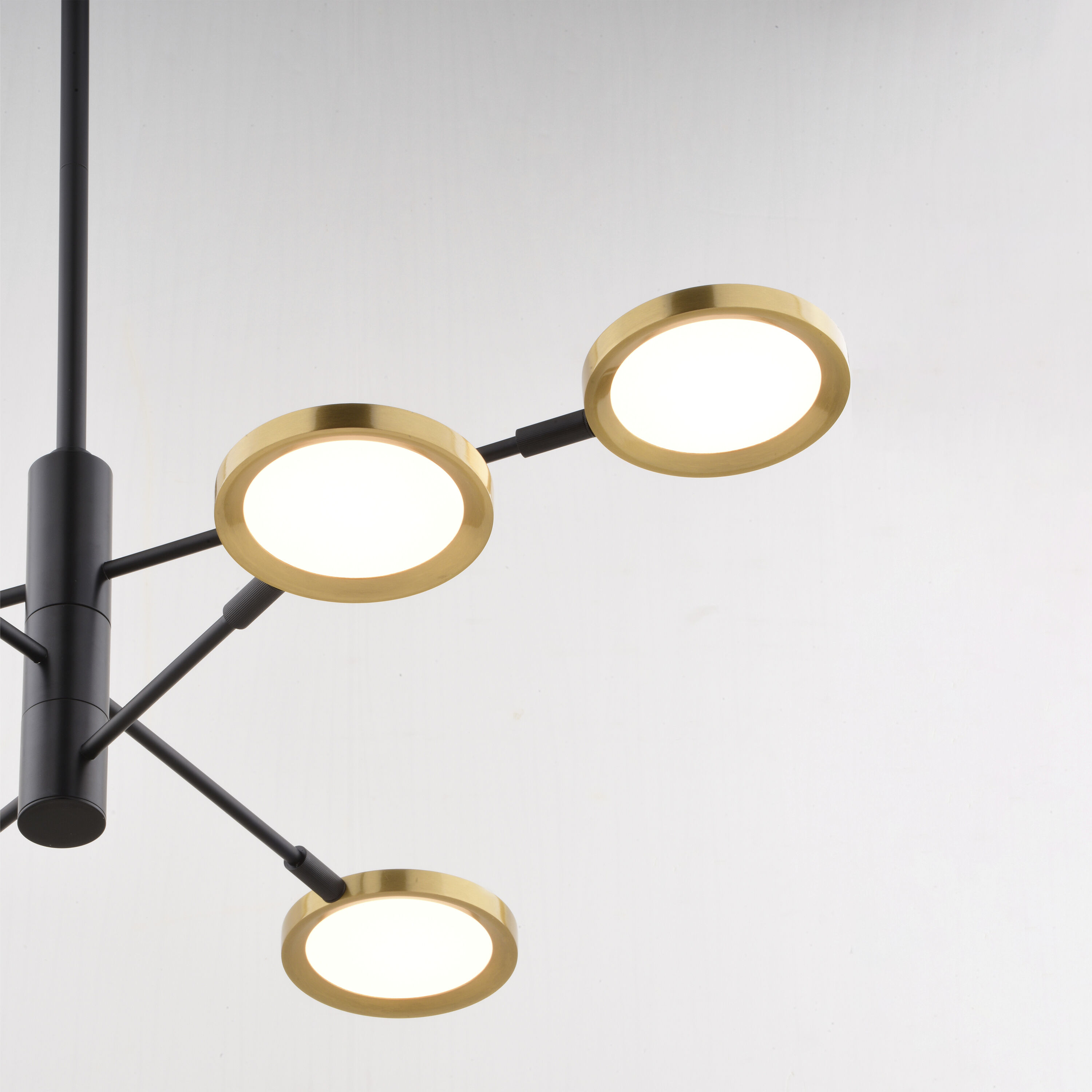 Cullerto LED 34.75 inch Matte Black and Antique Gold Pendant Ceiling Light