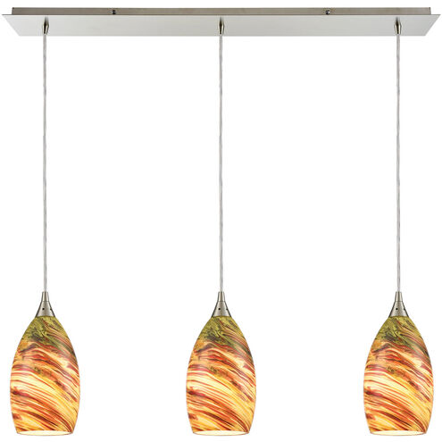 Cabarete 3 Light 36 inch Satin Nickel Multi Pendant Ceiling Light, Configurable