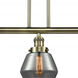 Franklin Restoration Fulton LED 39.25 inch Antique Brass Island Light Ceiling Light in Plated Smoke Glass, Franklin Restoration