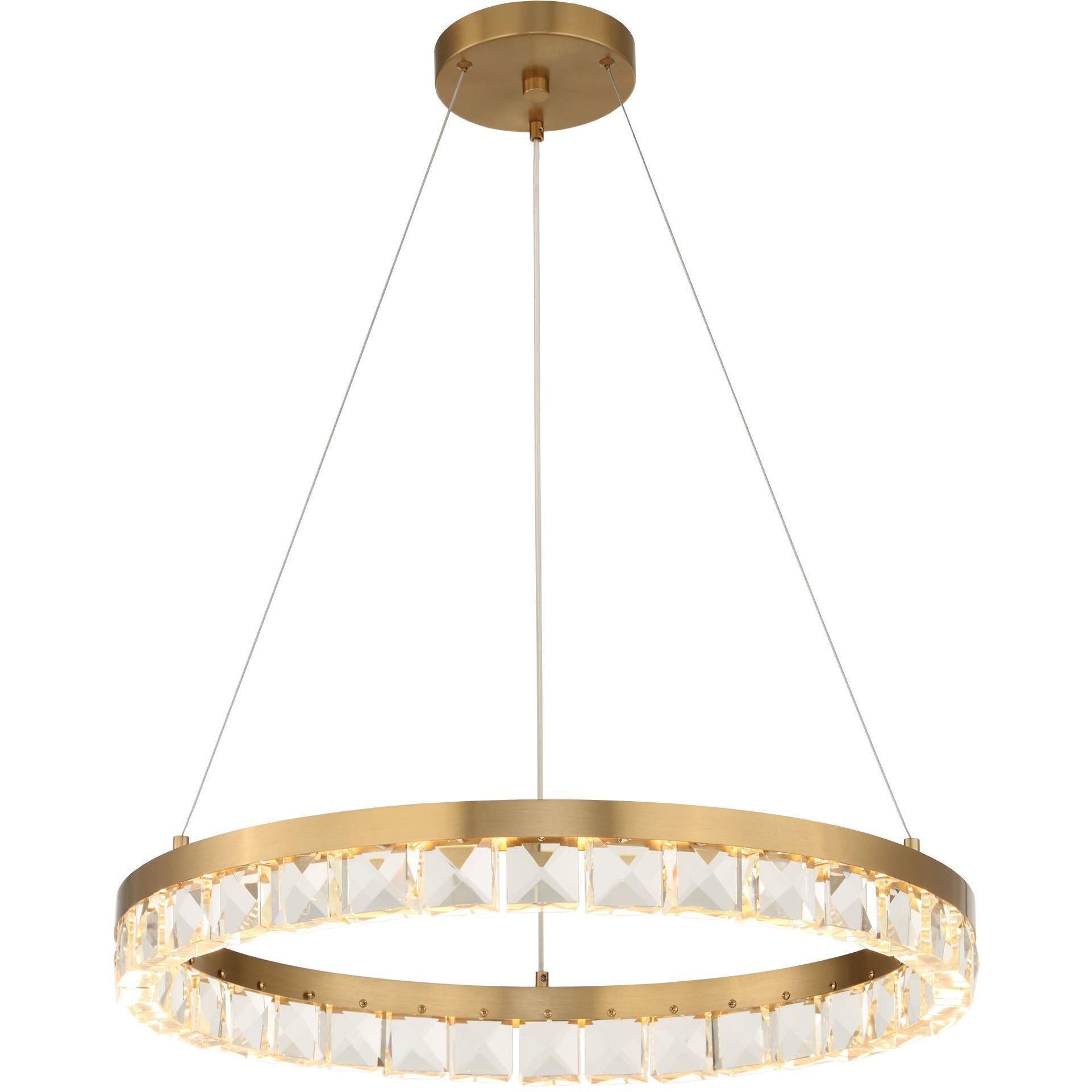 Segovia 28 inch Warm Brass Chandelier Ceiling Light